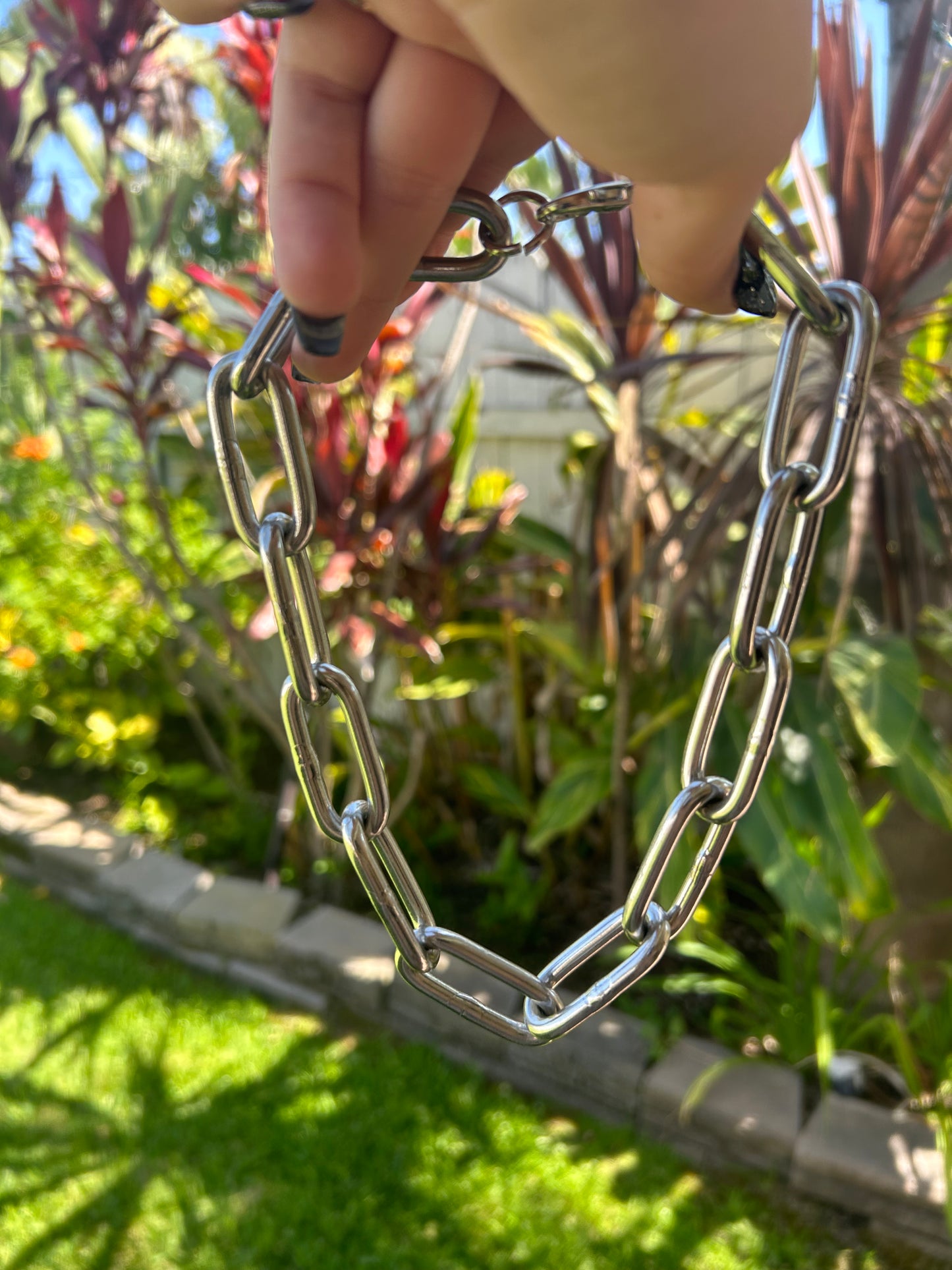 LARGE STAINLESS-STEEL CHAIN NECKLACE